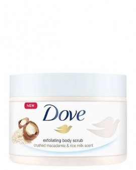 Dove Exfoliating Body Scrub - Crushed Macadamia and Rice Milk Scent, 225ml