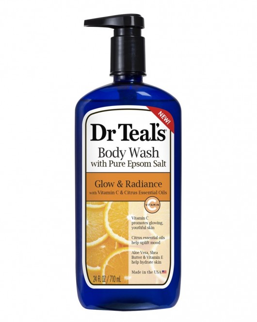 Dr Teal’s Glow & Radiance Body Wash with Vitamin C and Citrus Essential Oils, 24 fl oz.