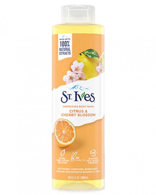 St Ives Energizing Body Wash - Citrus & Cherry Blossom - 650ml (22oz)