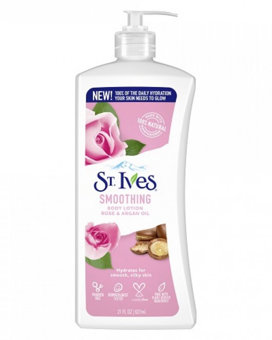 St Ives Smoothing Body Lotion, with Rose & Argan Oil 621ml