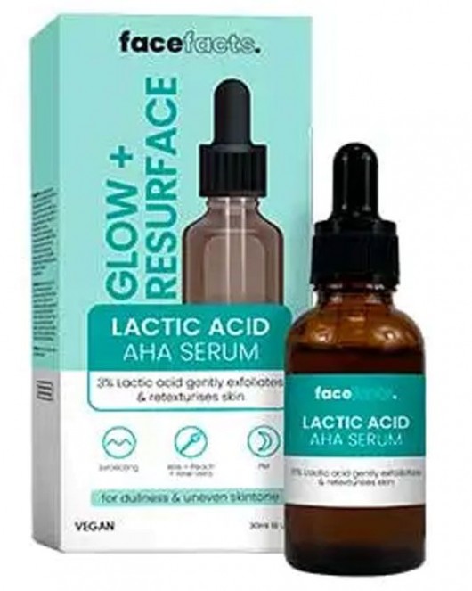 Facefacts Glow & Resurface Lactic Acid Serum - 30ml